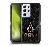 Head Case Designs Licenza Ufficiale Assassin's Creed Crest Key Art Grafica del 15° Anniversario Custodia Antiurto Ultra Blindata Compatibile con Samsung Galaxy S21 Ultra 5G