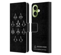 Head Case Designs Licenza Ufficiale Assassin's Creed Cresta Geometrica Eredità Logo Custodia Portafoglio in Pelle Compatibile con Apple iPhone 17
