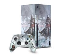 Head Case Designs Licenza Ufficiale Assassin's Creed Edward Kenway Arte Chiave Bandiera Nera Grafiche Pacchetto Console Da Gioco Wrap E Pelle Per Controller Compatibile con Xbox Series X