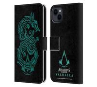 Head Case Designs Licenza Ufficiale Assassin's Creed Grafico Valhalla Simboli e Modelli Custodia Portafoglio in Pelle Compatibile con Apple iPhone 15 Plus