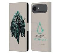 Head Case Designs Licenza Ufficiale Assassin's Creed Sculture E Dipinti Valhalla Composizioni e Modelli Custodia Portafoglio in Pelle Compatibile con Apple iPhone 17 Air