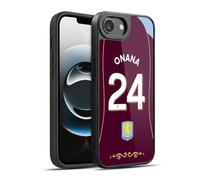 Head Case Designs Licenza Ufficiale Aston Villa FC Amadou Onana 2025/26 Giocatori Divisa Casa 1° Gruppo Cover in Gel Rinforzata [Grado Militare] Compatibile con Apple iPhone 16e / iPhone 17e