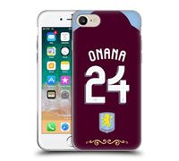 Head Case Designs Licenza Ufficiale Aston Villa FC Amadou Onana 2025/26 Players Home Kit Custodia in Gel [Grado Militare] Compatibile con Apple iPhone 7/8 / SE 2020 & 2022 E Compatibile con MagSafe