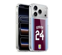 Head Case Designs Licenza Ufficiale Aston Villa FC Amadou Onana Kit Giocatore 2024/25 con Stemma Custodia in Gel [Grado Militare] Compatibile con Apple iPhone 17 PRO E Compatibile con MagSafe