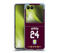 Head Case Designs Licenza Ufficiale Aston Villa Football Club Amadou Onana 2025/26 Giocatori Home Kit Custodia in Gel [Protezione di Grado Militare] Compatibile con RAZR 40 Ultra/RAZR+ 2023