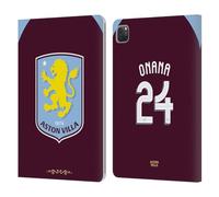 Head Case Designs Licenza Ufficiale Aston Villa Football Club Amadou Onana 2025/26 Giocatori Home Kit Custodia Portafoglio in Pelle Compatibile con Apple iPad PRO 11 2020/2021 / 2022
