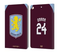 Head Case Designs Licenza Ufficiale Aston Villa Football Club Amadou Onana 2025/26 Giocatori Home Kit Custodia Portafoglio in Pelle Compatibile con Apple iPad 9.7 2017 / iPad 9.7 2018
