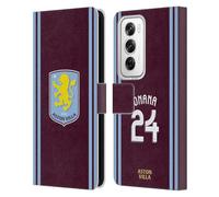 Head Case Designs Licenza Ufficiale Aston Villa Football Club Amadou Onana Kit Giocatore 2024/25 con Stemma Custodia Cover in Pelle a Portafoglio Compatibile con Oppo Reno12 PRO 5G