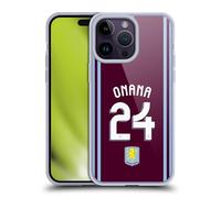 Head Case Designs Licenza Ufficiale Aston Villa Football Club Amadou Onana Kit Giocatore 2024/25 con Stemma Custodia in Gel [Protezione di Grado Militare] Compatibile con Apple iPhone 14 PRO Max