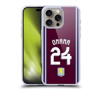 Head Case Designs Licenza Ufficiale Aston Villa Football Club Amadou Onana Kit Giocatore 2024/25 con Stemma Custodia in Gel [Protezione di Grado Militare] Compatibile con Apple iPhone 16 PRO Max