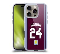 Head Case Designs Licenza Ufficiale Aston Villa Football Club Amadou Onana Kit Giocatore 2024/25 con Stemma Custodia in Gel [Protezione di Grado Militare] Compatibile con Apple iPhone 16 PRO