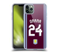 Head Case Designs Licenza Ufficiale Aston Villa Football Club Amadou Onana Kit Giocatore 2024/25 con Stemma Custodia in Gel [Protezione di Grado Militare] Compatibile con Apple iPhone 11 PRO Max