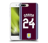 Head Case Designs Licenza Ufficiale Aston Villa Football Club Amadou Onana Kit Giocatore 2024/25 con Stemma Custodia in Gel [Grado Militare] Compatibile con Apple iPhone 7 Plus/iPhone 8 Plus