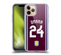 Head Case Designs Licenza Ufficiale Aston Villa Football Club Amadou Onana Kit Giocatore 2024/25 con Stemma Custodia in Gel [Protezione di Grado Militare] Compatibile con Apple iPhone 11 PRO