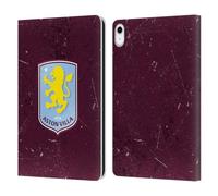 Head Case Designs Licenza Ufficiale Aston Villa Football Club Effetto Usurato Design con Stemma 2024 Custodia Cover in Pelle a Portafoglio Compatibile con Apple iPad 10.9 (2022)