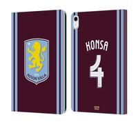 Head Case Designs Licenza Ufficiale Aston Villa Football Club Ezri Konsa Kit Giocatore 2024/25 con Stemma Custodia Cover in Pelle a Portafoglio Compatibile con Apple iPad 10.9 (2022)