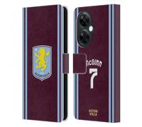 Head Case Designs Licenza Ufficiale Aston Villa Football Club John McGinn Kit Giocatore 2024/25 con Stemma Custodia Cover in Pelle a Portafoglio Compatibile con OnePlus Nord CE 3 Lite 5G