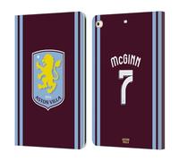 Head Case Designs Licenza Ufficiale Aston Villa Football Club John McGinn Kit Giocatore 2024/25 con Stemma Custodia Cover in Pelle a Portafoglio Compatibile con Apple iPad 9.7 2017 / iPad 9.7 2018