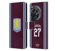 Head Case Designs Licenza Ufficiale Aston Villa Football Club Morgan Rogers Kit Giocatore 2024/25 con Stemma Custodia Cover in Pelle a Portafoglio Compatibile con OnePlus 12