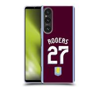 Head Case Designs Licenza Ufficiale Aston Villa Football Club Morgan Rogers Kit Giocatore 2024/25 con Stemma Custodia in Gel [Protezione di Grado Militare] Compatibile con Sony Xperia 1 V 5G