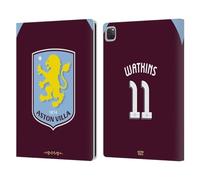 Head Case Designs Licenza Ufficiale Aston Villa Football Club Ollie Watkins 2025/26 Giocatori Home Kit Custodia Portafoglio in Pelle Compatibile con Apple iPad PRO 12.9 2020/2021/2022