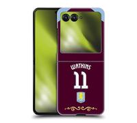 Head Case Designs Licenza Ufficiale Aston Villa Football Club Ollie Watkins 2025/26 Giocatori Home Kit Custodia Cover Dura per Parte Posteriore Compatibile con RAZR 40 Ultra/RAZR+ 2023