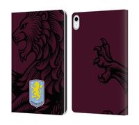 Head Case Designs Licenza Ufficiale Aston Villa Football Club Oversize Design con Stemma 2024 Custodia Cover in Pelle a Portafoglio Compatibile con Apple iPad 10.9 (2022)