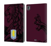 Head Case Designs Licenza Ufficiale Aston Villa Football Club Oversize Design con Stemma 2024 Custodia Cover in Pelle a Portafoglio Compatibile con Apple iPad PRO 11 M4 2024