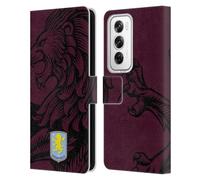 Head Case Designs Licenza Ufficiale Aston Villa Football Club Oversize Design con Stemma 2024 Custodia Cover in Pelle a Portafoglio Compatibile con Oppo Reno12 PRO 5G