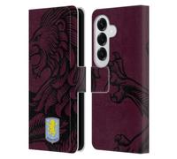 Head Case Designs Licenza Ufficiale Aston Villa Football Club Oversize Design con Stemma 2024 Custodia Portafoglio in Pelle Compatibile con Samsung Galaxy S26