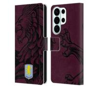 Head Case Designs Licenza Ufficiale Aston Villa Football Club Oversize Design con Stemma 2024 Custodia Portafoglio in Pelle Compatibile con Samsung Galaxy S26 Ultra