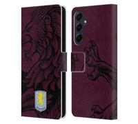 Head Case Designs Licenza Ufficiale Aston Villa Football Club Oversize Design con Stemma 2024 Custodia Cover in Pelle a Portafoglio Compatibile con Samsung Galaxy A55 5G