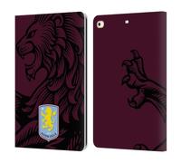 Head Case Designs Licenza Ufficiale Aston Villa Football Club Oversize Design con Stemma 2024 Custodia Cover in Pelle a Portafoglio Compatibile con Apple iPad 9.7 2017 / iPad 9.7 2018
