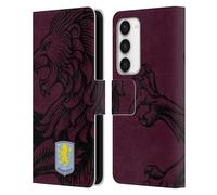 Head Case Designs Licenza Ufficiale Aston Villa Football Club Oversize Design con Stemma 2024 Custodia Cover in Pelle a Portafoglio Compatibile con Samsung Galaxy S23 5G