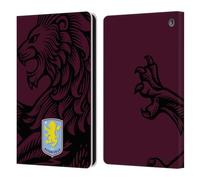Head Case Designs Licenza Ufficiale Aston Villa Football Club Oversize Design con Stemma 2024 Custodia Cover in Pelle a Portafoglio Compatibile con Fire HD 8/Fire HD 8 Plus 2020
