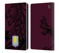Head Case Designs Licenza Ufficiale Aston Villa Football Club Oversize Design con Stemma 2024 Custodia Cover in Pelle a Portafoglio Compatibile con Amazon Fire 7 2022