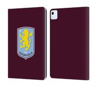 Head Case Designs Licenza Ufficiale Aston Villa Football Club Villa Granata Design con Stemma 2024 Custodia Cover in Pelle a Portafoglio Compatibile con Apple iPad Air 11 2020/2022/2024