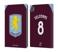 Head Case Designs Licenza Ufficiale Aston Villa Football Club Youri Tielemans 2025/26 Giocatori Home Kit Custodia Portafoglio in Pelle Compatibile con Apple iPad PRO 11 M4 2024