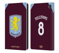 Head Case Designs Licenza Ufficiale Aston Villa Football Club Youri Tielemans 2025/26 Giocatori Home Kit Custodia Portafoglio in Pelle Compatibile con Amazon Fire 7 2022