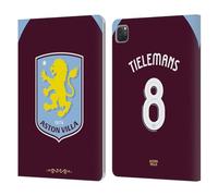 Head Case Designs Licenza Ufficiale Aston Villa Football Club Youri Tielemans 2025/26 Giocatori Home Kit Custodia Portafoglio in Pelle Compatibile con Apple iPad PRO 11 2020/2021 / 2022