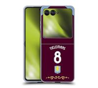 Head Case Designs Licenza Ufficiale Aston Villa Football Club Youri Tielemans 2025/26 Giocatori Home Kit Custodia in Gel [Protezione di Grado Militare] Compatibile con RAZR 40 Ultra/RAZR+ 2023