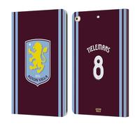 Head Case Designs Licenza Ufficiale Aston Villa Football Club Youri Tielemans Kit Giocatore 2024/25 con Stemma Custodia Cover in Pelle a Portafoglio Compatibile con Apple iPad 9.7 2017 / iPad 9.7 2018