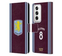 Head Case Designs Licenza Ufficiale Aston Villa Football Club Youri Tielemans Kit Giocatore 2024/25 con Stemma Custodia Cover in Pelle a Portafoglio Compatibile con Oppo Reno12 PRO 5G