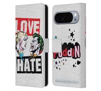 Head Case Designs Licenza Ufficiale Batman DC Comics Amore Odio Joker Harley Quinn Grafiche Custodia Portafoglio in Pelle Compatibile con Google Pixel 10 Pro XL