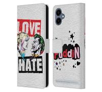 Head Case Designs Licenza Ufficiale Batman DC Comics Amore Odio Joker Harley Quinn Grafiche Custodia Portafoglio in Pelle Compatibile con Samsung Galaxy A06 4G / 5G
