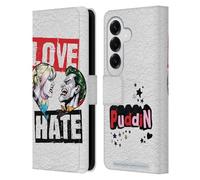 Head Case Designs Licenza Ufficiale Batman DC Comics Amore Odio Joker Harley Quinn Grafiche Custodia Portafoglio in Pelle Compatibile con Samsung Galaxy S26