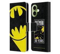 Head Case Designs Licenza Ufficiale Batman DC Comics Bat Signal Logos Custodia Portafoglio in Pelle Compatibile con Apple iPhone 17