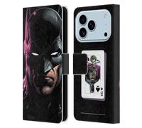 Head Case Designs Licenza Ufficiale Batman DC Comics Batman Three Jokers Custodia Portafoglio in Pelle Compatibile con Apple iPhone 17 PRO