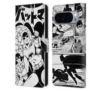Head Case Designs Licenza Ufficiale Batman DC Comics Bianco E Nero Bat-Manga! Custodia Portafoglio in Pelle Compatibile con Google Pixel 10 Pro XL
