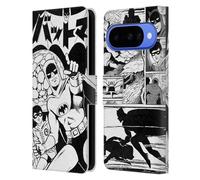 Head Case Designs Licenza Ufficiale Batman DC Comics Bianco E Nero Bat-Manga! Custodia Portafoglio in Pelle Compatibile con Google Pixel 10